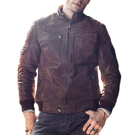 全2色! 10サイズ! [Men's Pigskin Classic Genuine Leather Riders Jacket] メンズ ピッグスキン クラシック ジェニュインレザー ライダースジャケット! 本革 豚革 ボンバージャケット フライトジャケット スエード コート アウター バイクに!