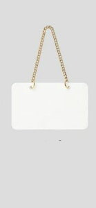 メール便可 ボード サインプレート 無地(白) 80×130