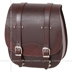 【デグナーWEB正規代理店】 カービングレザーサドルバッグ/LEATHER SADDLEBAG(ブラウン) (SB-72-BR)