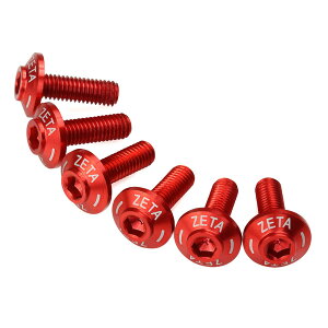 ZETA/�W�[�^ �X�N���[���{���g ���b�h 6pcs (�i�� ZS88-1062)