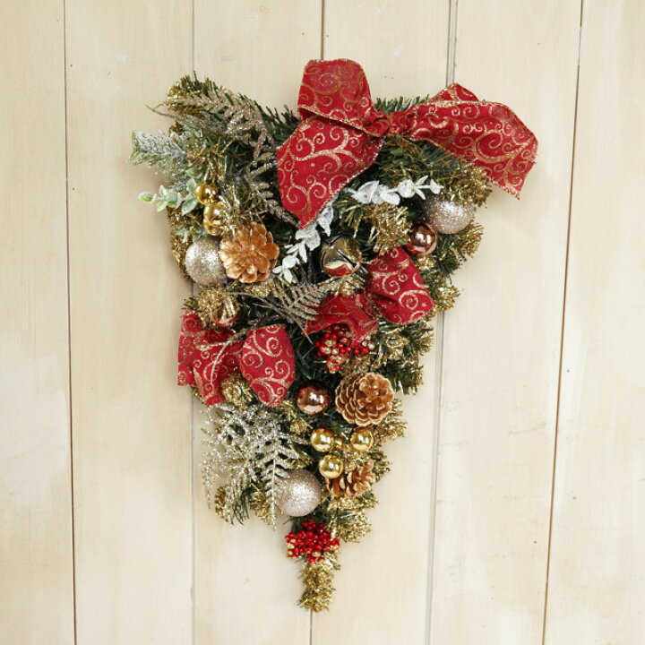 楽天市場】クリスマスリース クリスマススワッグ25×45cm 6152 : ハート 