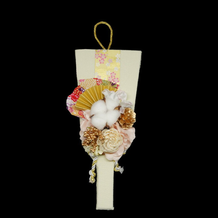 楽天市場】新春椿飾り お正月飾り 羽子板アレンジ クリーム 造花  