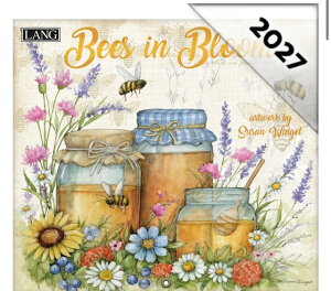 2027�N (�ߘa9�N) USA �����O�J�����_�[ (Bees in Bloom)�r�[�Y�@�C���@�u���[���@LANG�ЃJ�����_�[�@�J���g���[�J�����_�[�@�I�@�r�[�@�͂��݂@���ԁ@�t�����[