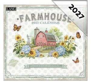 2027�N (�ߘa9�N) USA �����O�J�����_�[ (FARM HOUSE)�t�@�[���n�E�X�@LANG�ЃJ�����_�[�@�J���g���[�J�����_�[�@�n�E�X�@�_���@���ԁ@�t�����[