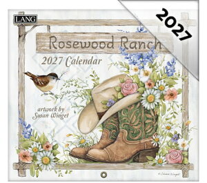 2027�N (�ߘa9�N) USA �����O�J�����_�[ (Rosewood Ranch)���[�Y�E�b�h�@�����`�@LANG�ЃJ�����_�[�@�J���g���[�J�����_�[�@�u�[�c�@���ԁ@�t�����[�@��
