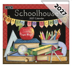 2027�N (�ߘa9�N) USA �����O�J�����_�[ (School house)�X�N�[���n�E�X�@LANG�ЃJ�����_�[�@�J���g���[�J�����_�[