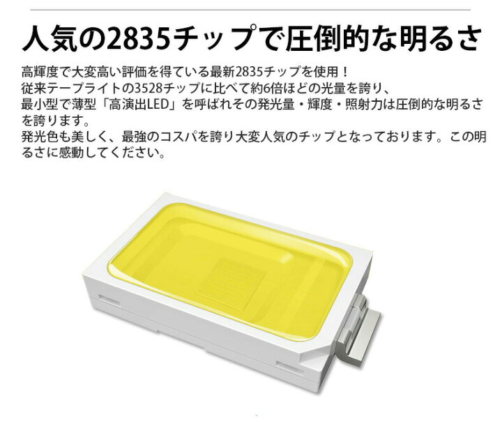 楽天市場】BANNAI ledテープ 100v 5m 二列式 イルミネーション 全8色 