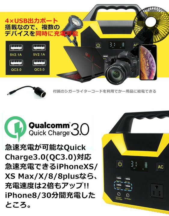 楽天市場】発電グッズ ポータブル電源 40800mAh/150Wh 防災 災害対応 
