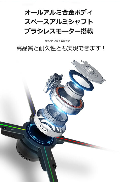 楽天市場】3D LED看板 3DホログラムLEDファン 裸眼3Dホログラム 広告