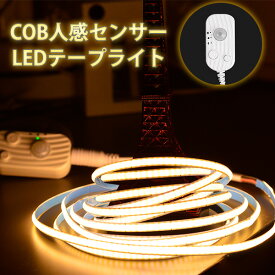 極細5mm テープライト LED 間接照明 人感センサーライト 屋外 USB式 防水 LEDストリップライト 高密度 320LEDs/m　隠れた LEDテープライト イルミネーション 室内 玄関 LEDライト 照明 部屋 1m 2m 廊下 階段 自動 インテリア おしゃれ 電球色　白色 屋内 カット 切れ