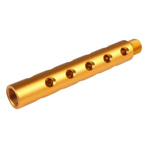 SLONG Airsoft �A���~�A�E�^�[�o�����G�N�X�e���V���� �|�[�e�b�h (14mm�t�l�W/117mm) GOLD