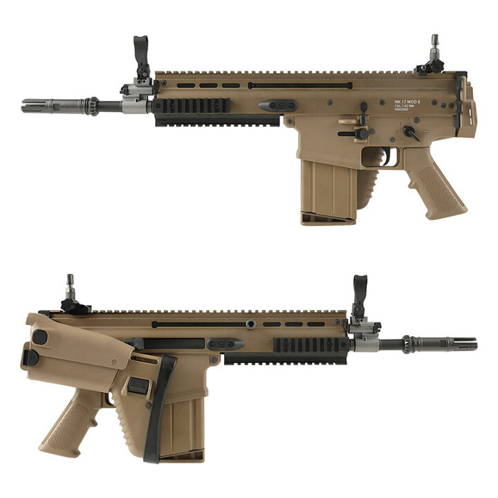 楽天市場】WE SCAR-H ガスブローバックライフル ガスガン FDE エアガン 
