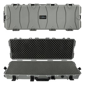 HTGベーシック WAVE 100 (大容量 軽量 防水IP67 Stackable/積み重ね可能) ハードガンケース ガンケース ハードケース キャスター付 100cm Gray (Eliteモデル)
