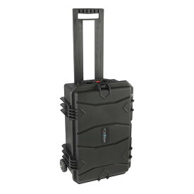 HTGベーシック WAVE 50plus (大容量 軽量 防水IP67 Stackable/積み重ね可能) ハードガンケース ガンケース ハードケース キャスター＆伸縮ハンドル搭載 50cm Black (Eliteモデル)