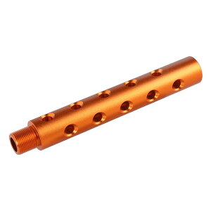 SLONG Airsoft M4/M16 �A���~�A�E�^�[�o�����G�N�X�e���V���� �|�[�e�b�h Orange 14mm�t�l�W/117mm