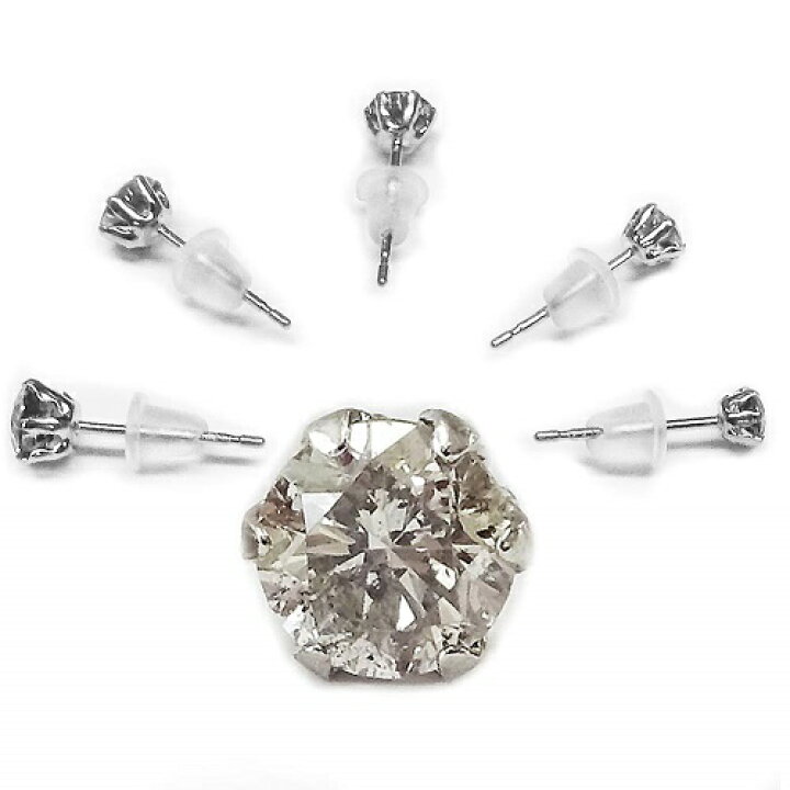 楽天市場】PT プラチナダイヤピアス 天然ダイヤモンド 0.5ct スタッド  