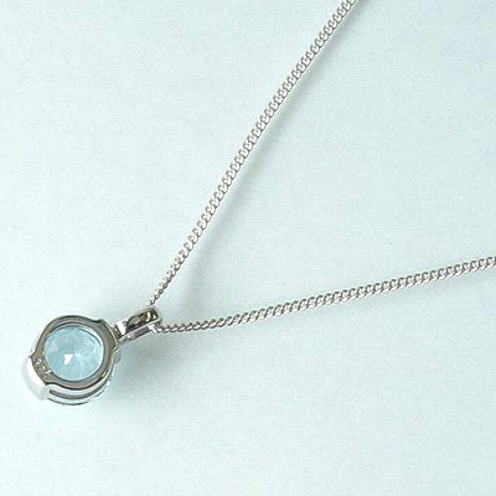 楽天市場】シルバー大粒ブルートパーズペンダントネックレス9.0mm 