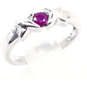 シルバー天然ルビー・デザインリング【7月誕生石ルビー】7号【ギフトラッピング済み】【レディース,激安,特価,通販】