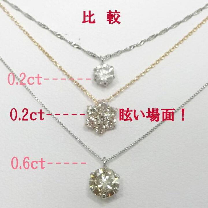 楽天市場】ダイヤモンドネックレス セブンスター0.2カラット 10金 