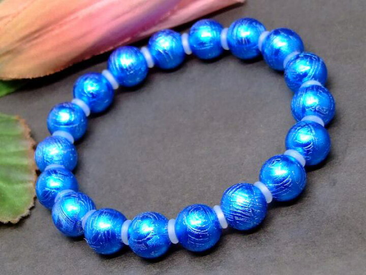 楽天市場】23627C 10mm 5A ブルー ギベオン 青色 鉄隕石 ブレスレット 