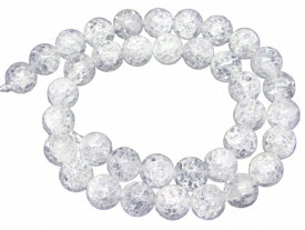 ≪g3-1644≫ 10mm クラック水晶 AAA 爆裂水晶 クラッククォーツ 天然石 1連37cm 通し針、解説書、1mゴム付き●送料無料有●ブラジル産●パワーストーン