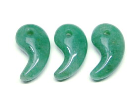 49534C　　31×17mm 勾玉 1個売り アベンチュリン 送料無料有 天然石 パワーストーン