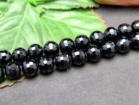 ≪49076A≫●1粒売り8mm●AA ブラック スピネル 128面カット●送料無料有●粒・バラ売り●ビーズ●天然石●パワーストーン●