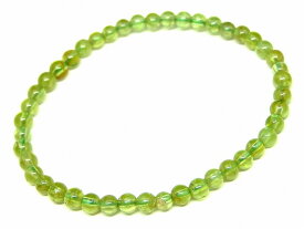 g3-1023K　　今月の半額 ペリドット 4mm A ブレスレット 内径調整可能 鑑別済 本物保証 ポーチ付き 送料無料 ミャンマー産 天然石 パワーストーン