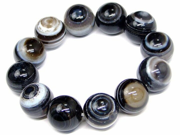 楽天市場】58530 18mm 特級 黒天眼石 ブレスレット 内径17cm ポーチ 