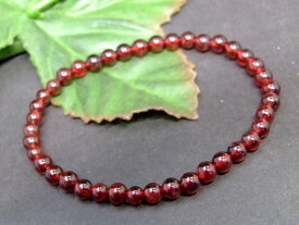 ≪40400≫AA●4mm●ガーネット●送料無料有●楽天最安値に挑戦●柘榴石●内径16cm●ブレスレット●インド産●天然石●パワーストーン●