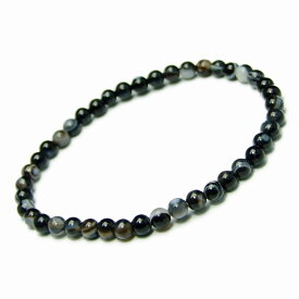 b3-18611 4mm AA チベット天眼石 神の眼 ブレスレット 内径16cm ポーチ付き 送料無料有 楽天最安値に挑戦 チベット産 天然石 パワーストーン