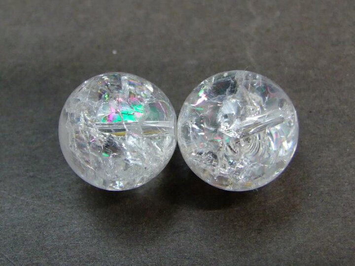 楽天市場】62792 虹入り 15mm〜16mm AA 1粒売り クラック水晶 爆裂水晶  