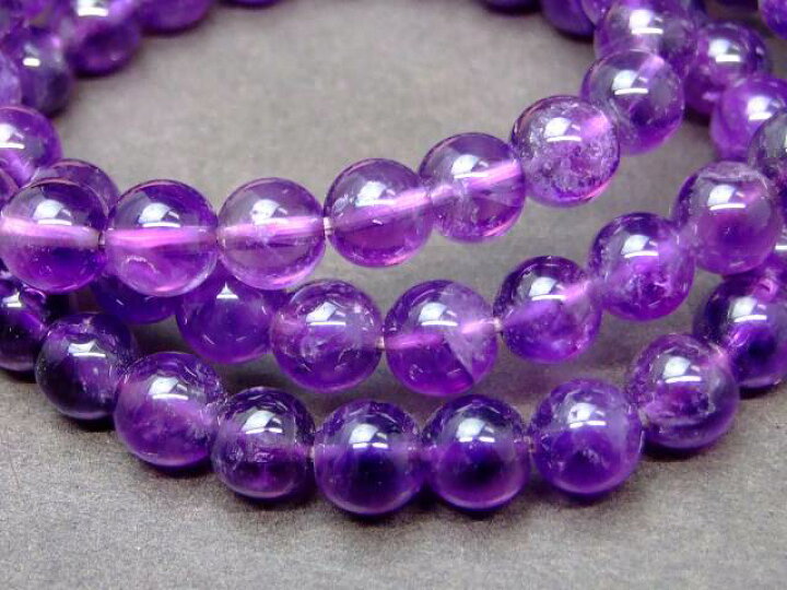 楽天市場】g3-566W 今月の半額 7mm AA アメジスト ブレスレット 内径 
