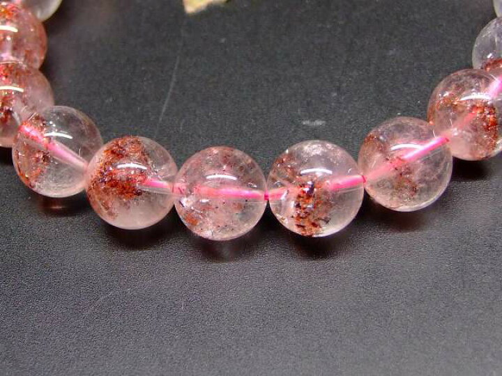楽天市場】65524 ストロベリーファントムクォーツ 苺水晶 12mm 5A 