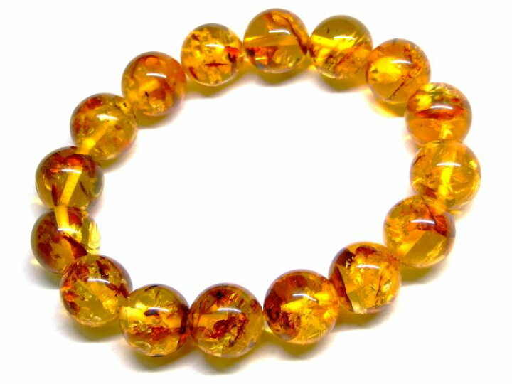 楽天市場】65556 花アンバー 琥珀 12mm〜13mm 5A ブレスレット 内径 