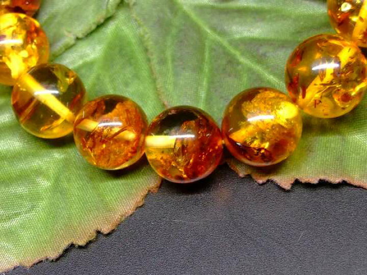 楽天市場】65552 花アンバー 琥珀 12mm〜13mm 5A ブレスレット 内径  