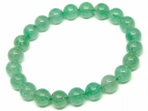 g3-650Q  グリーンストロベリークォーツ 8mm ブレスレット 内径17cm 送料無料 天然石 パワーストーン