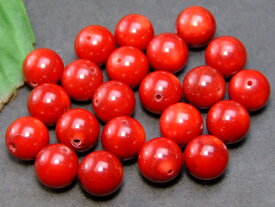 ≪1粒売り10mm・49028i≫●AAA 赤珊瑚 サンゴ コーラル●染め●送料無料有●楽天最安値に挑戦●粒・バラ売り●ビーズ●天然石●パワーストーン●