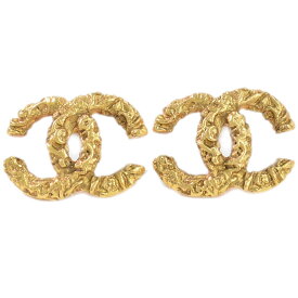 本物 シャネル CHANEL ココマーク イヤリング GP ゴールド メッキ Coco Mark アクセサリー ジュエリー 中古