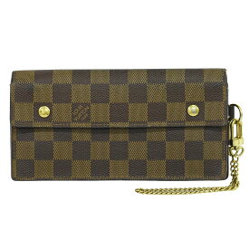 本物 ルイヴィトン LOUIS VUITTON LV ポルトフォイユ アコルデオン ダミエ エベヌ 長財布 ロングウォレット ブラウン N60002 ビトン 財布 ウォレット 中古・