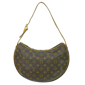 本物 ルイヴィトン LOUIS VUITTON LV クロワッサン MM モノグラム ショルダーバッグ ブラウン M51512 Croissant ビトン バッグ 中古・