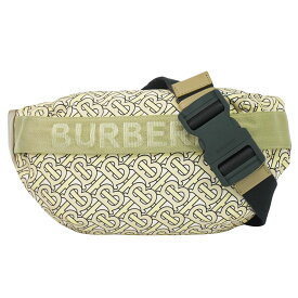 本物 バーバリー BURBERRY TBモノグラム ウエストポーチ ウエストバッグ ボディバッグ ナイロン ベージュ バッグ 中古・