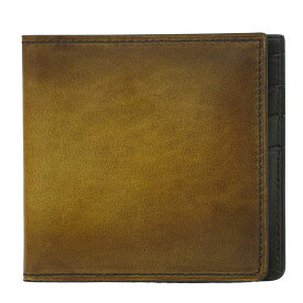 本物 ベルルッティ Berluti レザー 二つ折り 折財布 コンパクトウォレット ブラウン 財布 ウォレット 中古・