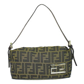 本物 フェンディ FENDI ズッカ ショルダーバッグ ハンドバッグ キャンバス ブラウン Zucca バッグ 中古・