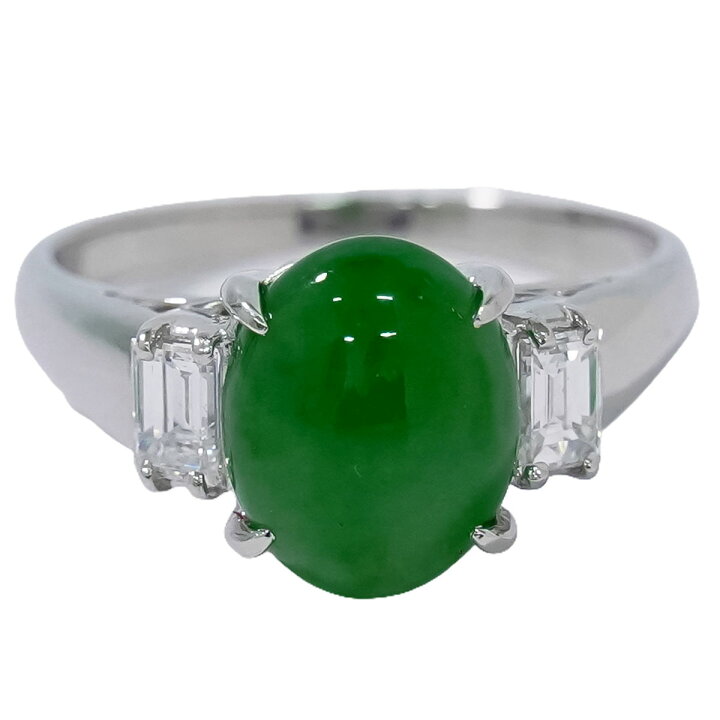 楽天市場】本物 翡翠 ヒスイ 3.41ct ダイヤモンド 0.45ct Pt900 リング 