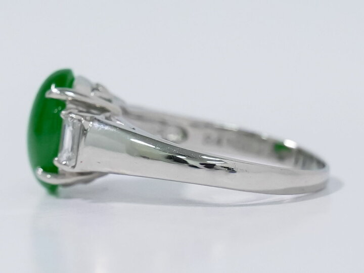 楽天市場】本物 翡翠 ヒスイ 3.41ct ダイヤモンド 0.45ct Pt900 リング 