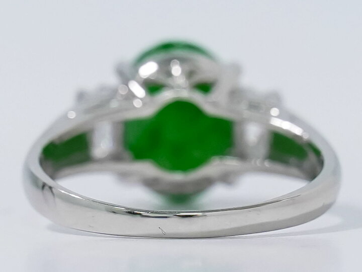 楽天市場】本物 翡翠 ヒスイ 3.41ct ダイヤモンド 0.45ct Pt900 リング 