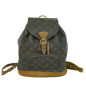 本物 ルイヴィトン LOUIS VUITTON LV モンスリ MM リュックサック バックパック モノグラム ブラウン M51136 ビトン バッグ 中古・