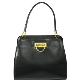 本物 セリーヌ CELINE レザー ハンドバッグ ブラック バッグ 中古・