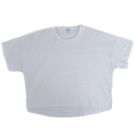 本物 ロエベ LOEWE アナグラム Tシャツ 半袖 トップス S コットン ホワイト Anagram レディース 衣類 洋服 中古・